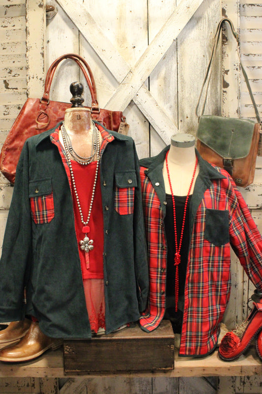 Seasons Greetings Reversible Shacket