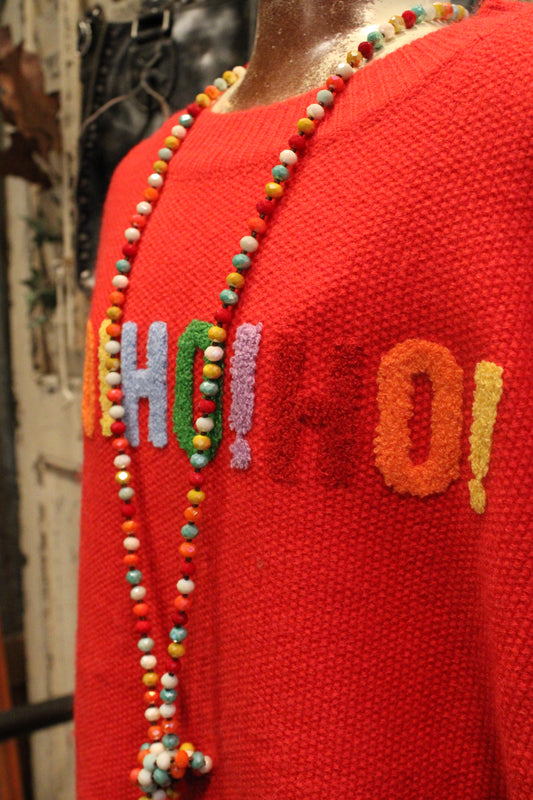 HO HO HO Holiday Sweater