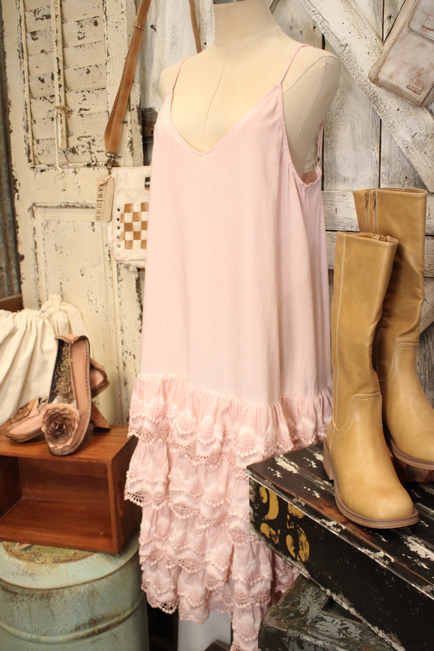 Sunwashed Pink Slip Dress