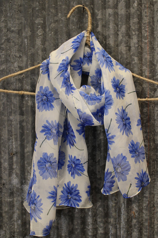 Blue Daisy Days Scarf