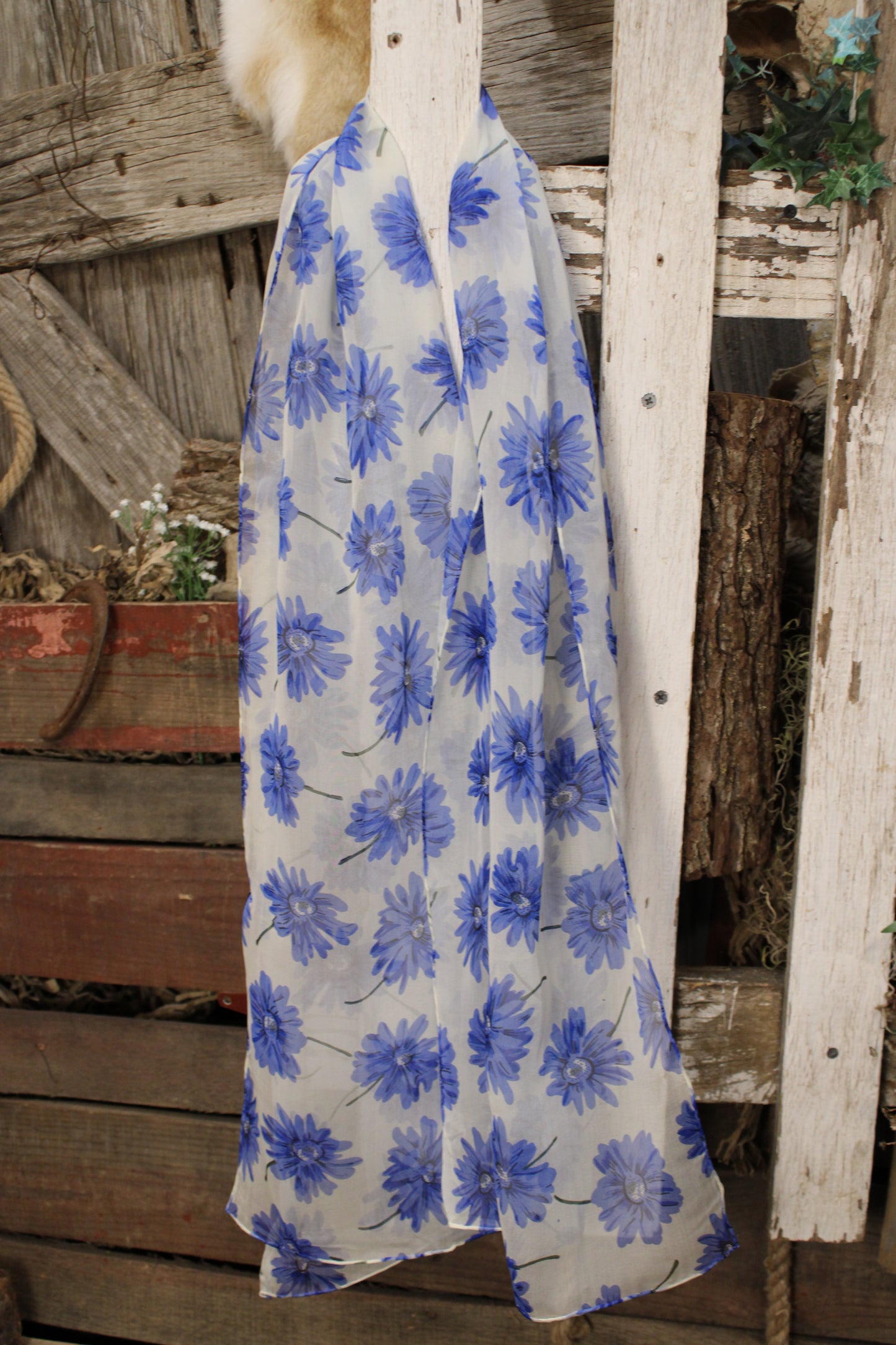 Blue Daisy Days Scarf