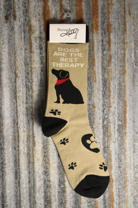 Dogs Are The Best Therapy Socks