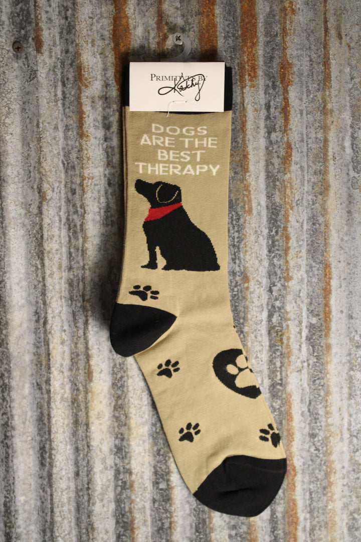 Dogs Are The Best Therapy Socks