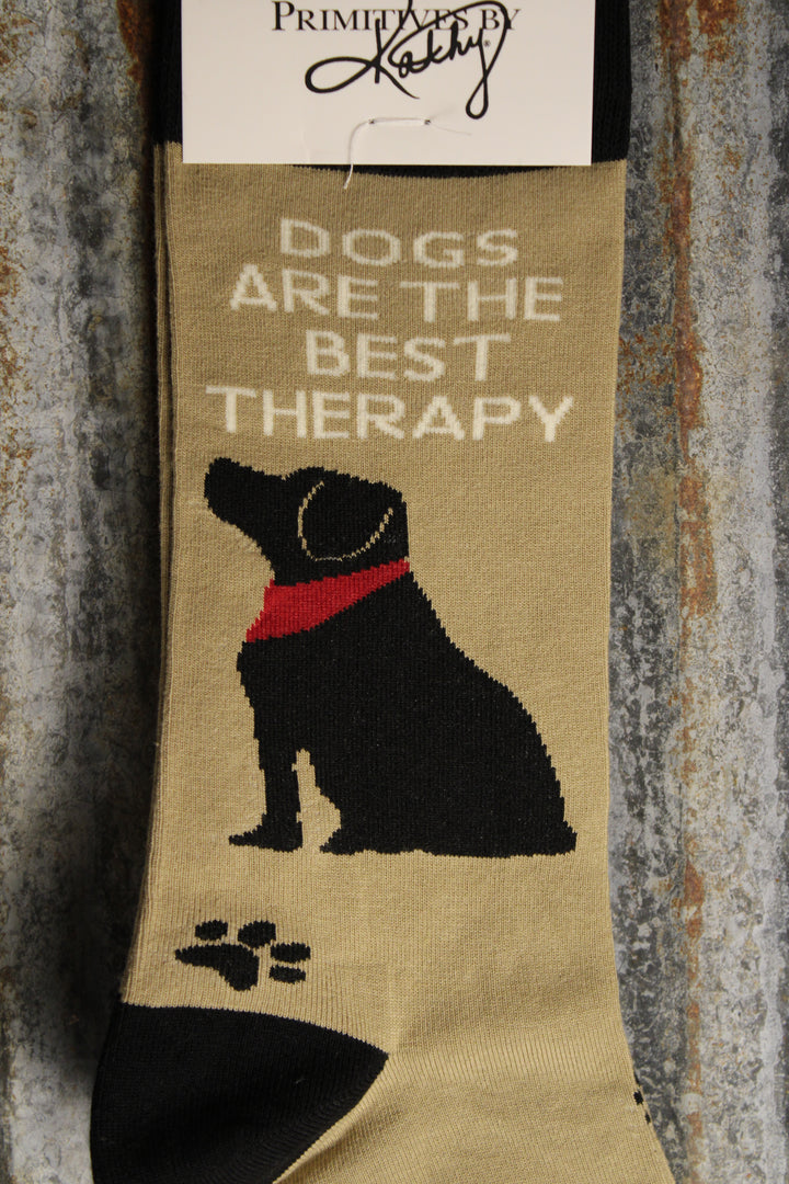 Dogs Are The Best Therapy Socks