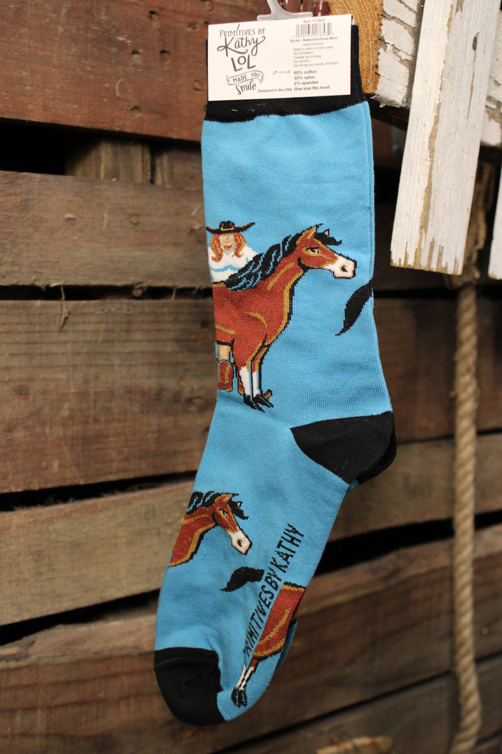 Awesome Horse Mom Socks