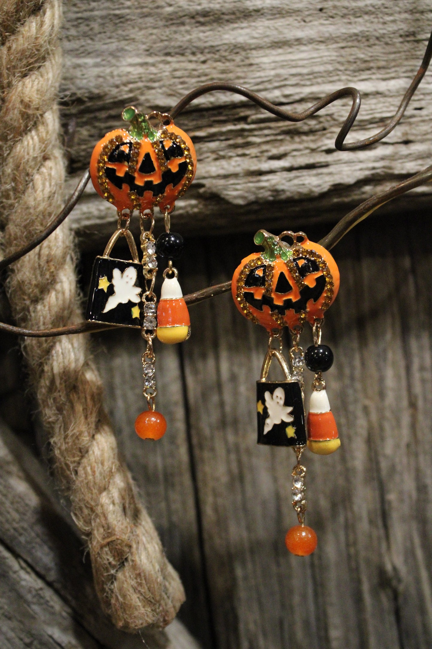 Trick Or Treat Pumpkin Earrings