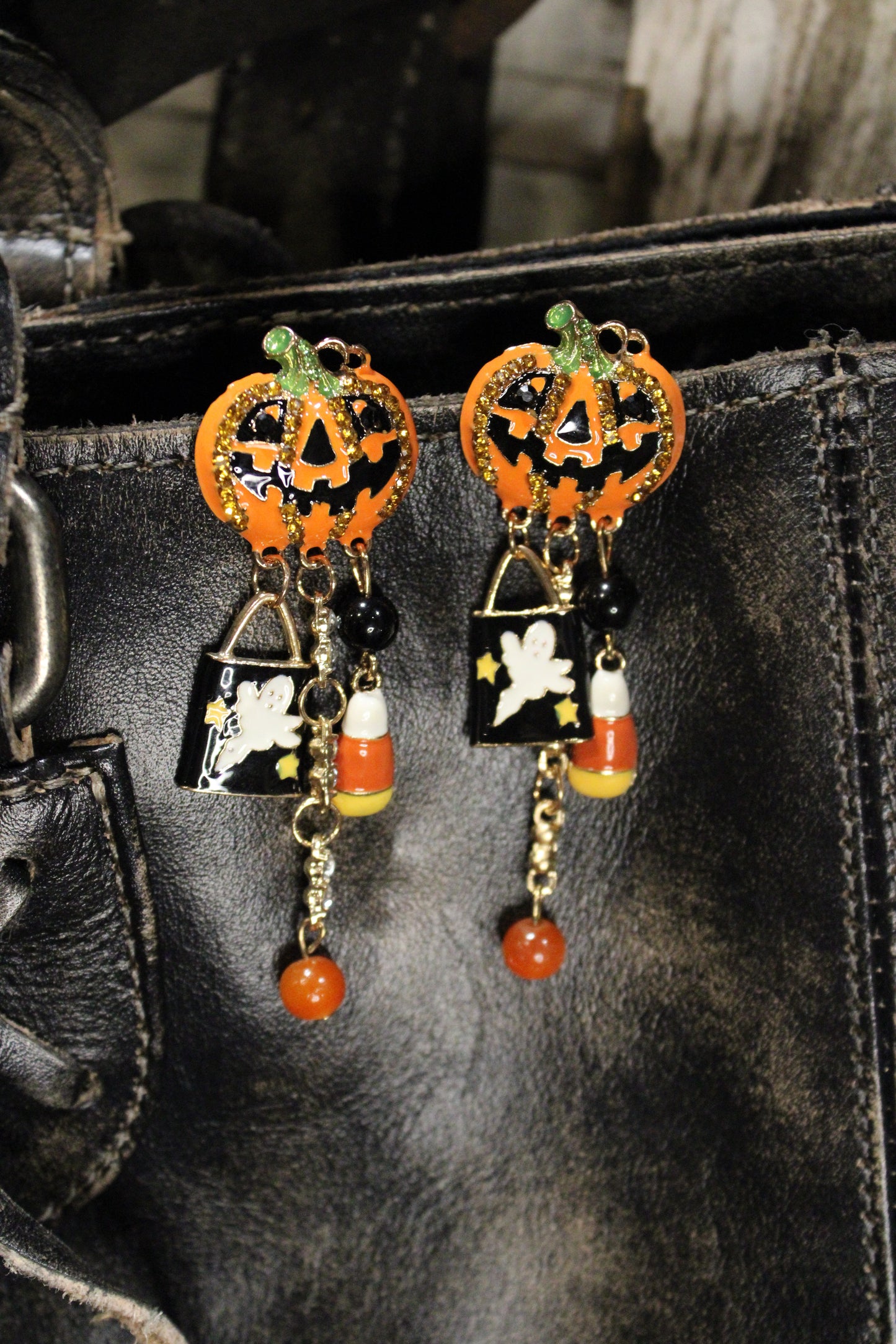 Trick Or Treat Pumpkin Earrings