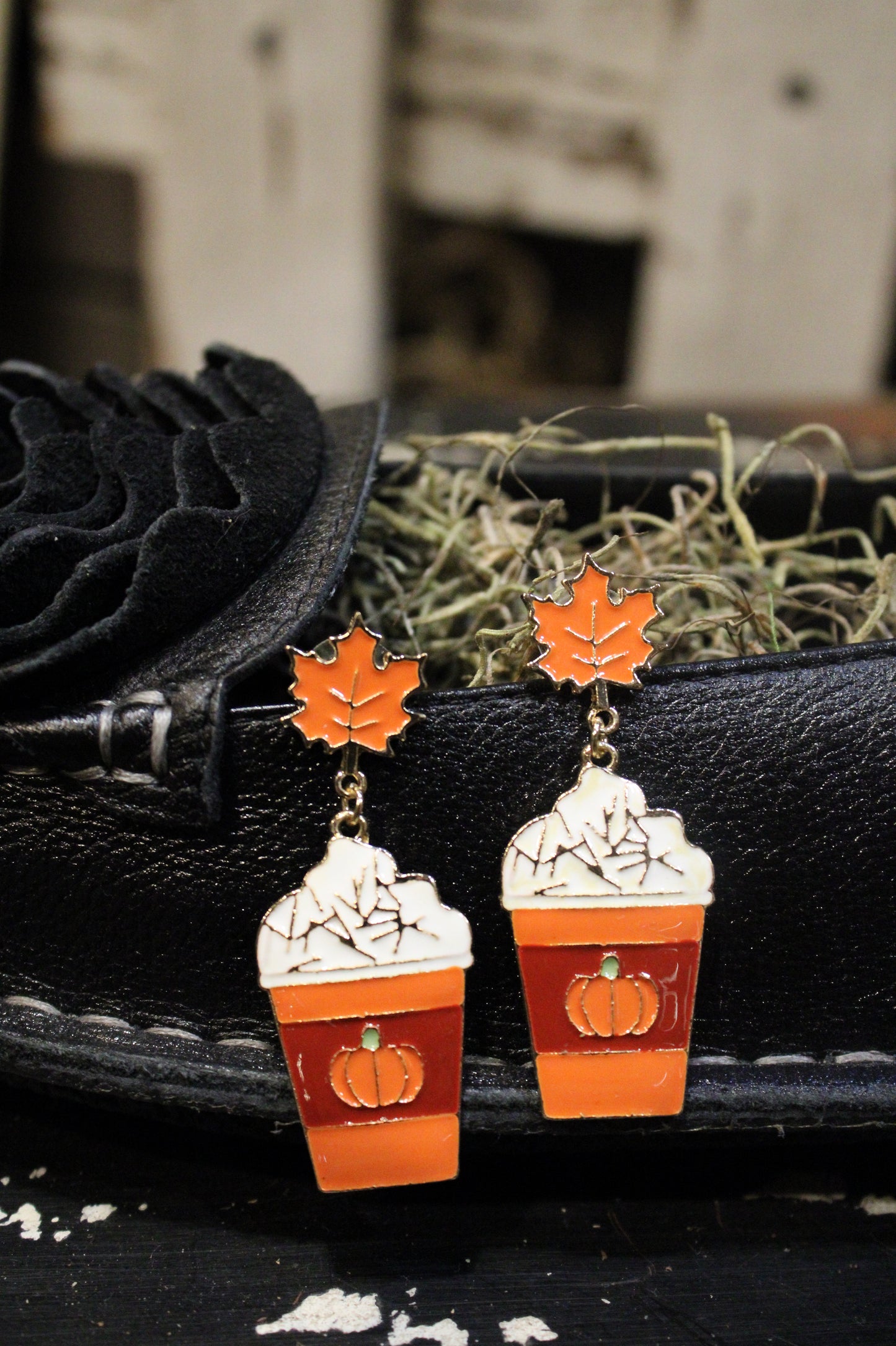 Pumpkin Spice Latte Earrings