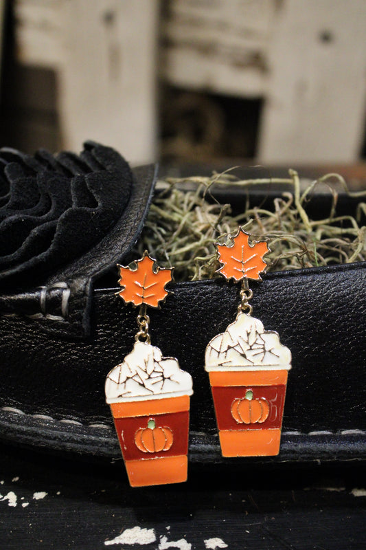 Pumpkin Spice Latte Earrings