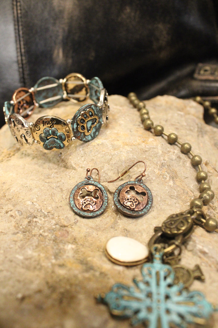 I Love Dog Paws Bracelet