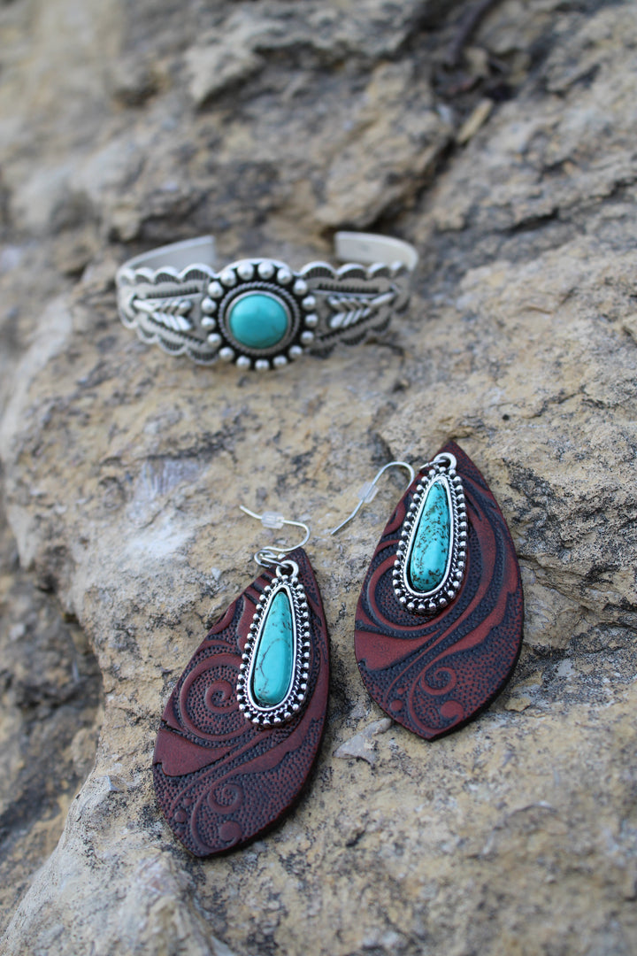Silver and Sage Cuff Bracelet