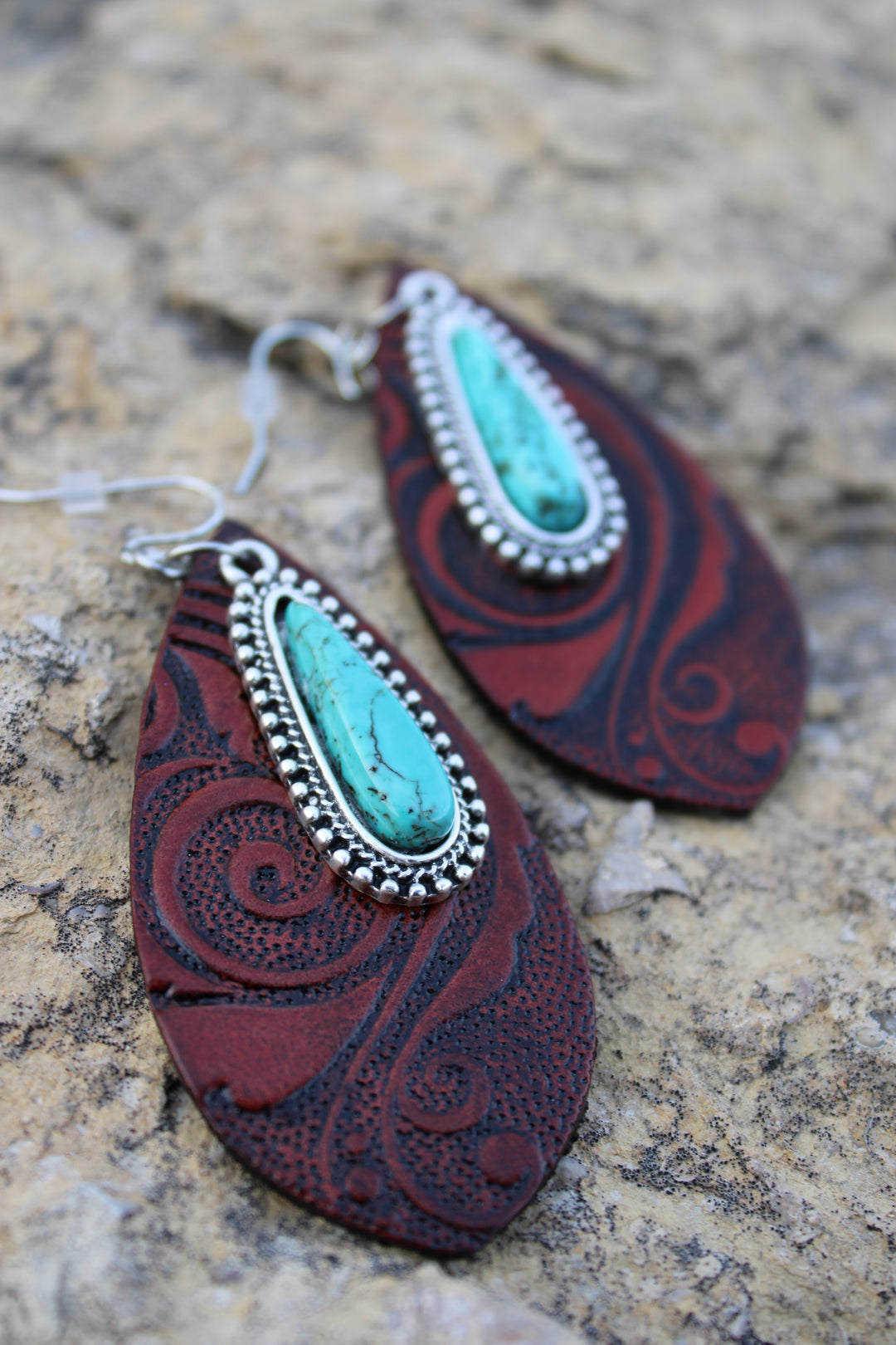 Leather Sky Drops Earrings