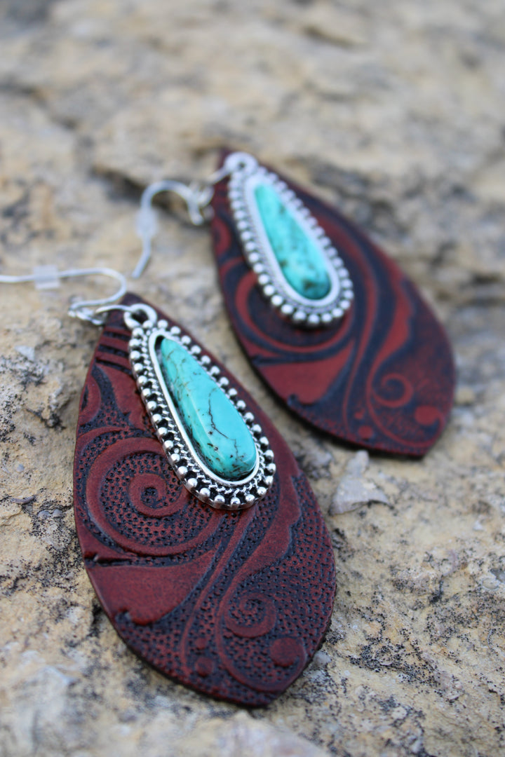 Leather Sky Drops Earrings