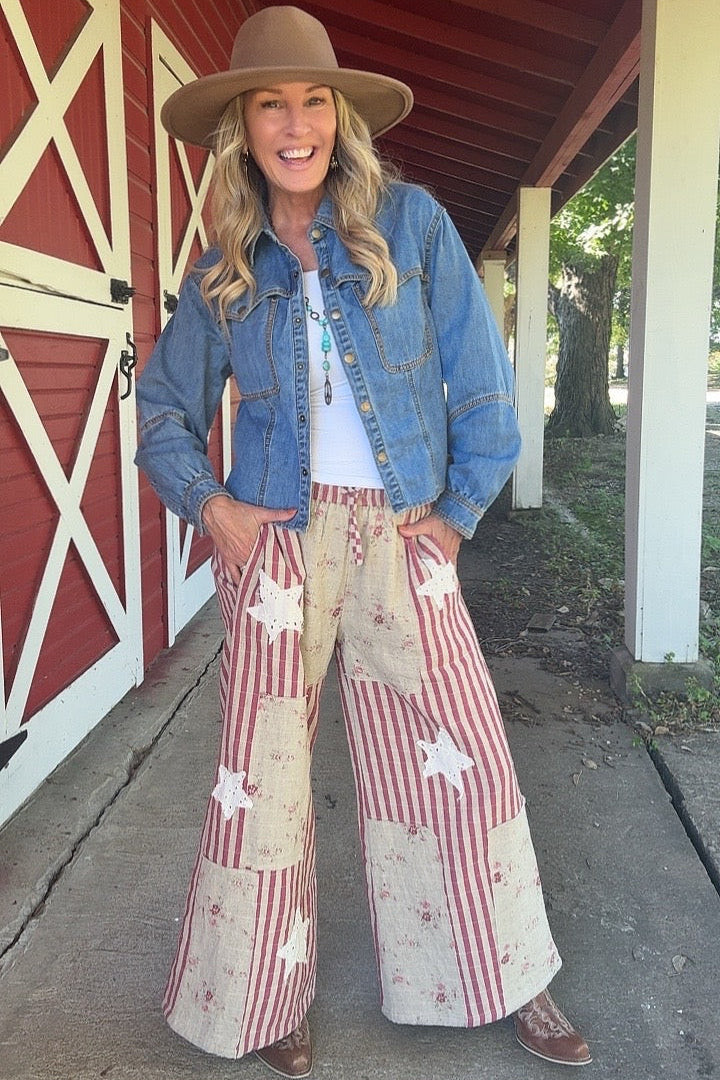 Rodeo Rose Patchwork Pants