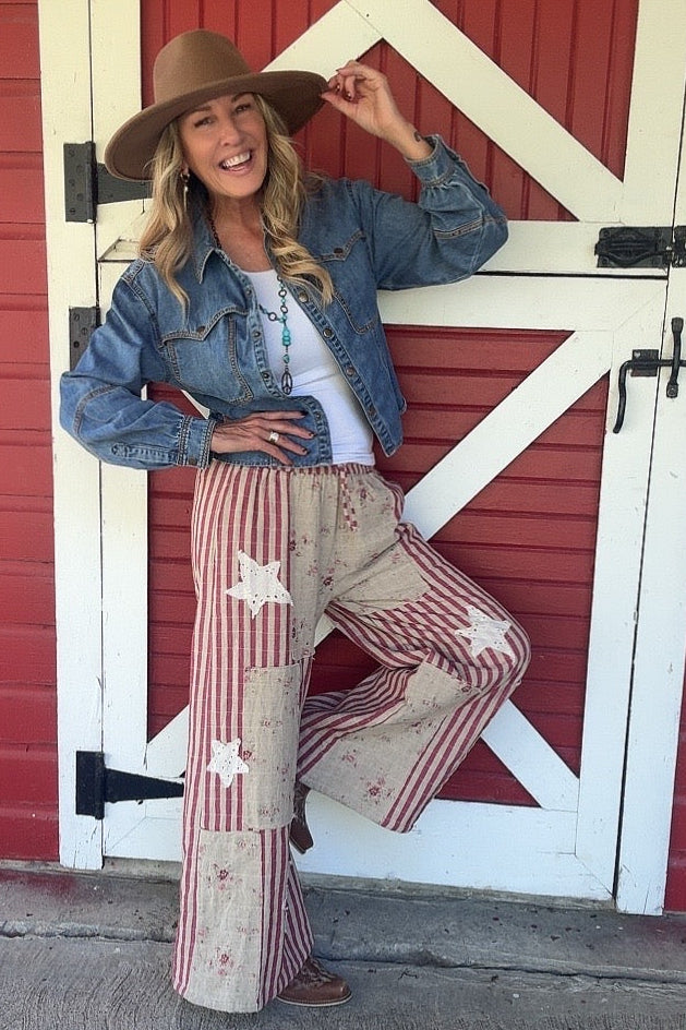 Rodeo Rose Patchwork Pants