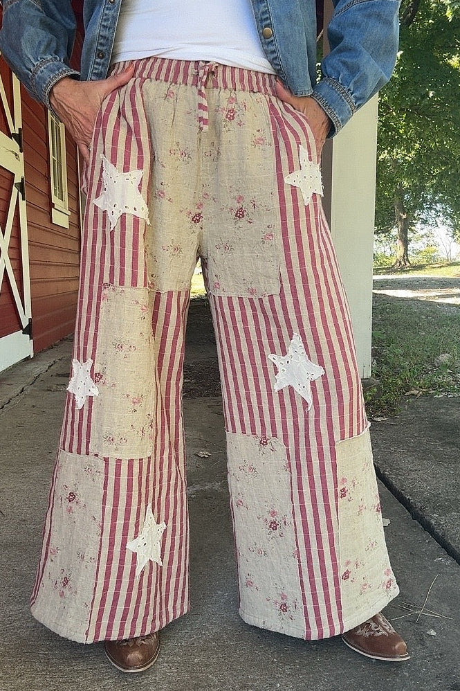 Rodeo Rose Patchwork Pants