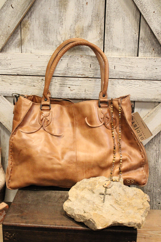 Bed|Stu Rockaway Tan Rustic Handbag
