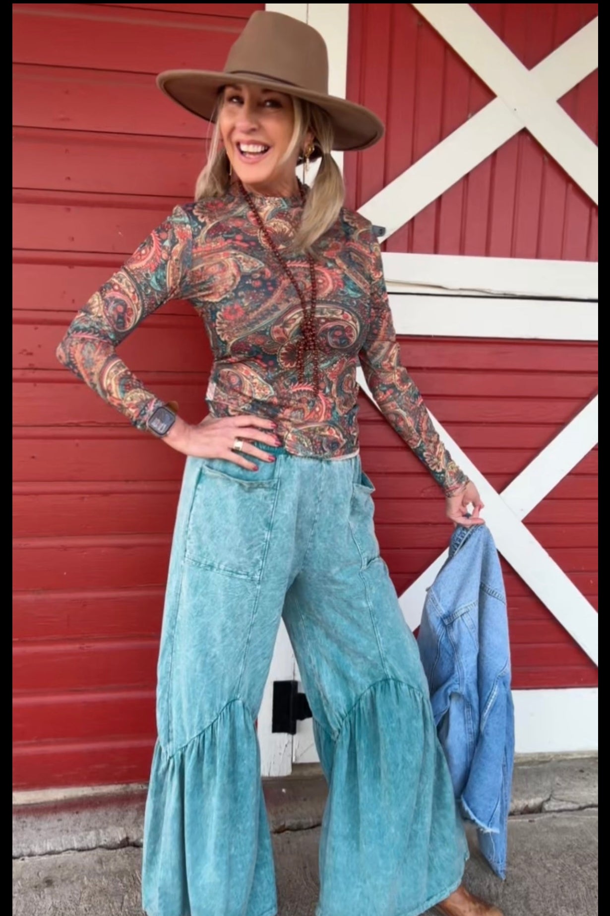 Oasis Paisley Mesh Top