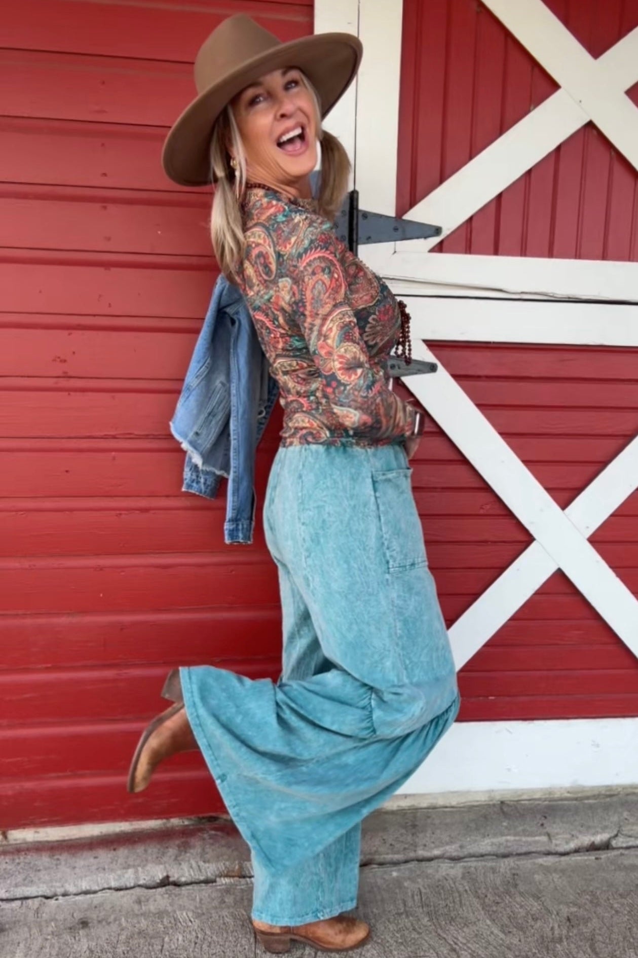 Oasis Paisley Mesh Top