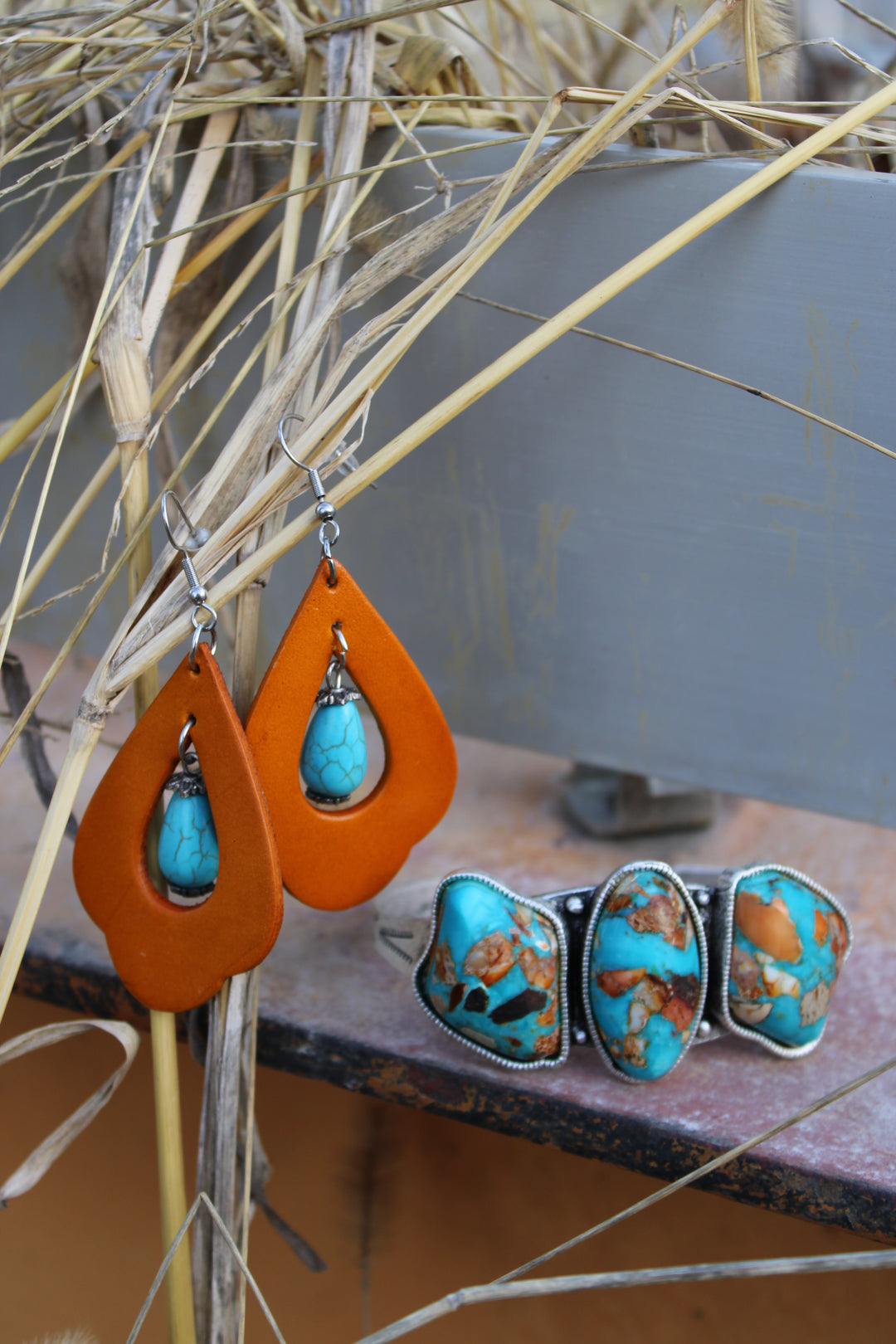Painted Desert Stone Cuff Bracelet