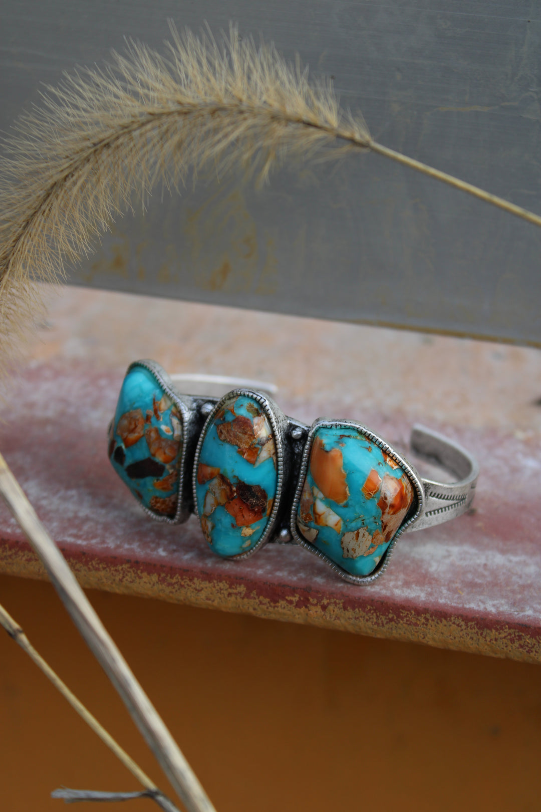 Painted Desert Stone Cuff Bracelet