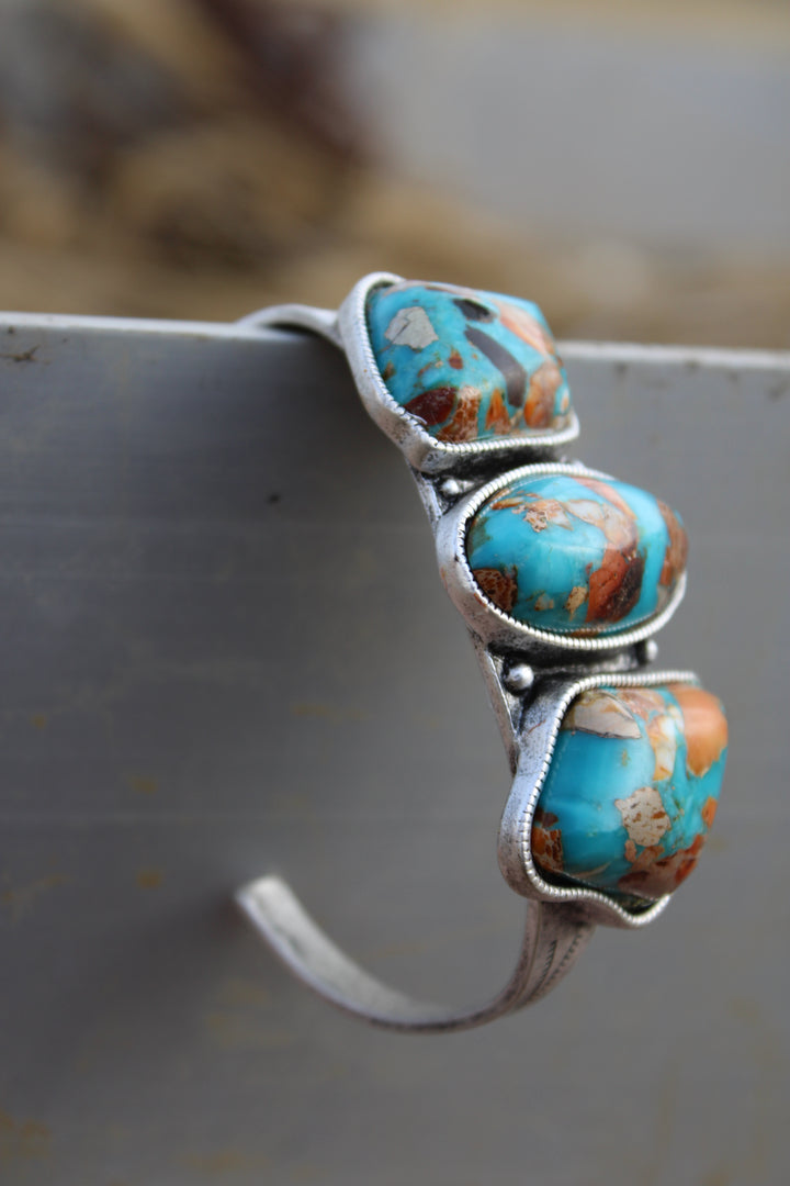Painted Desert Stone Cuff Bracelet
