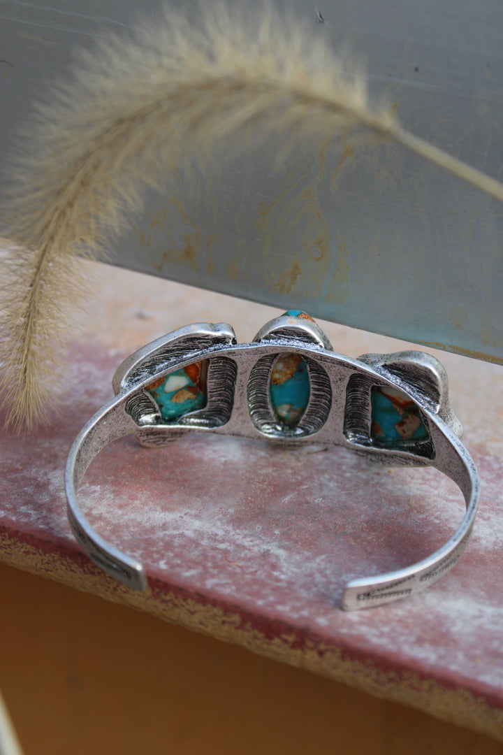 Painted Desert Stone Cuff Bracelet