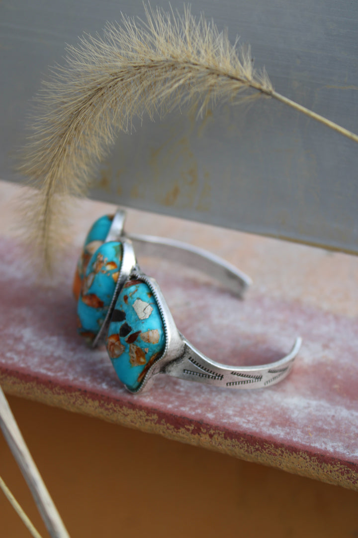 Painted Desert Stone Cuff Bracelet