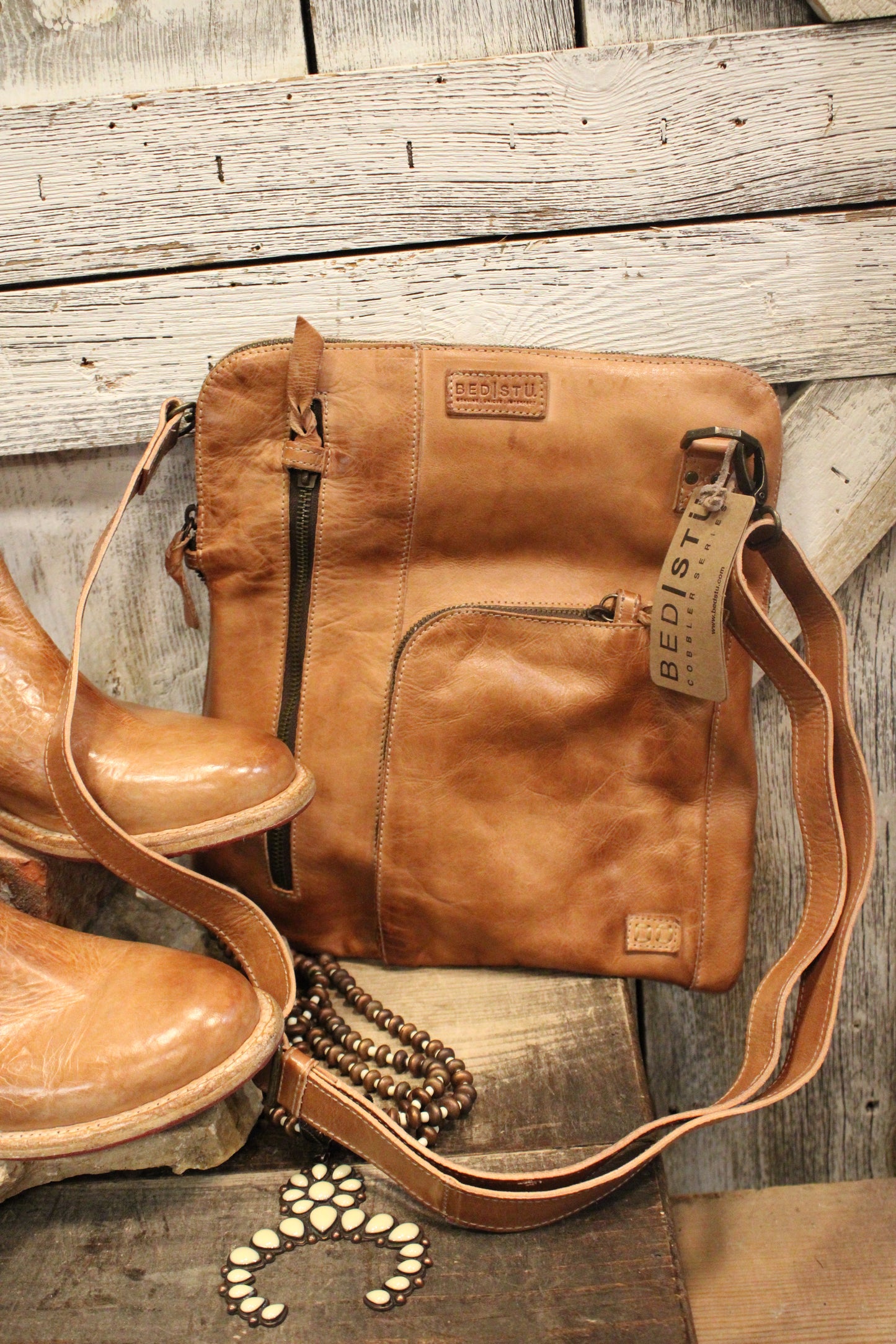 Bed|Stu Aiken Tan Rustic Handbag