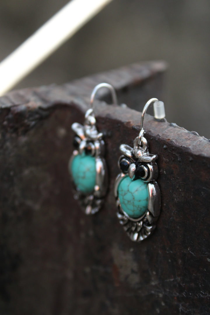 Desert Watch Owl Earrings
