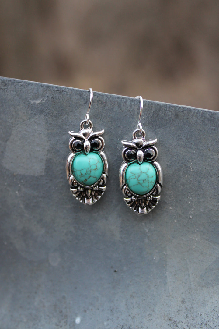 Desert Watch Owl Earrings