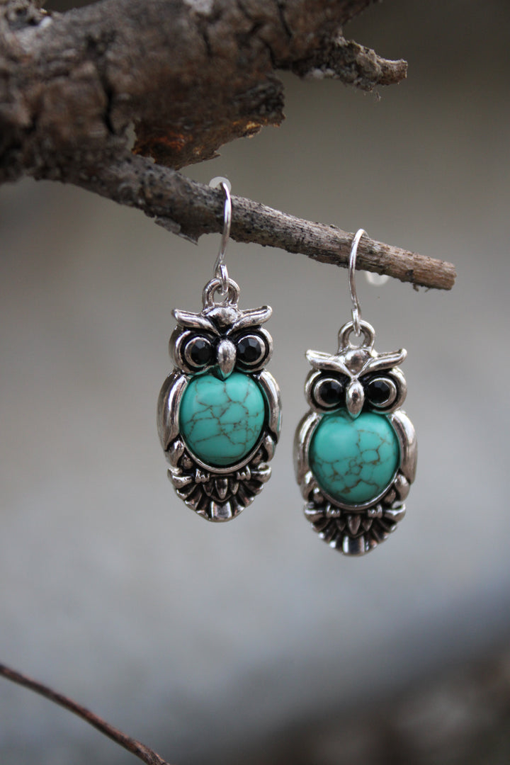 Desert Watch Owl Earrings