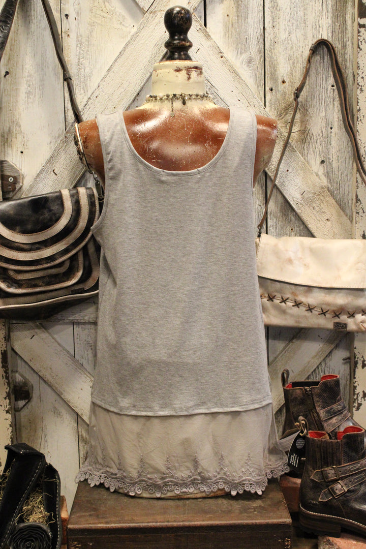 Skip Along Grey Lace Tank