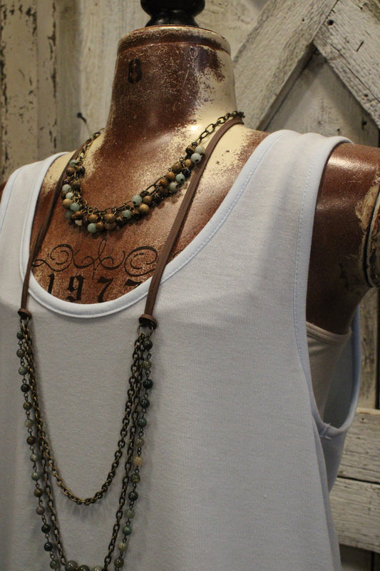 Skip Along Powder Blue Lace Tank