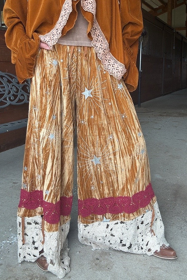 Shimmering Star Velvet Pants
