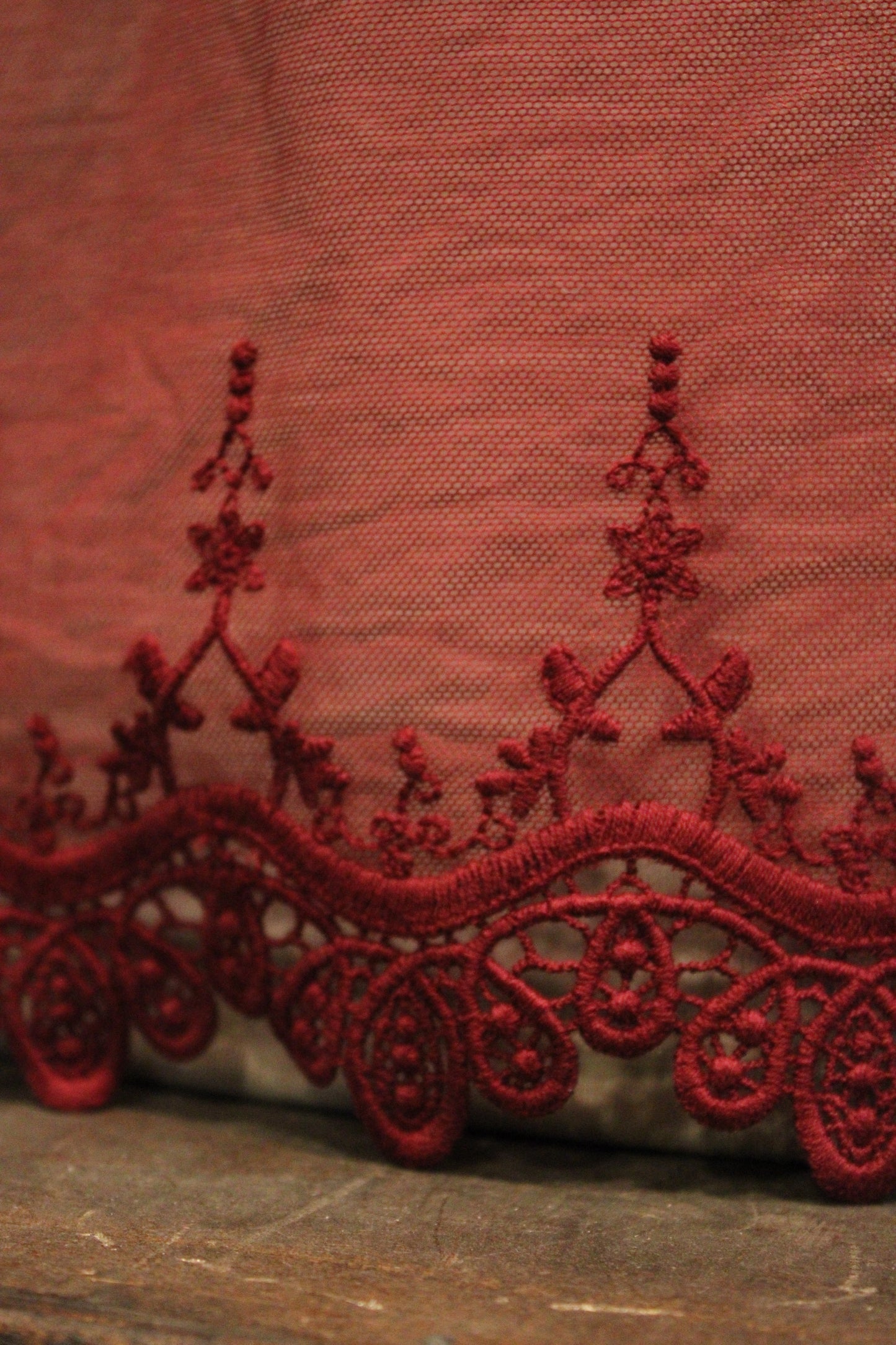 Skip Along Wine Lace Tank