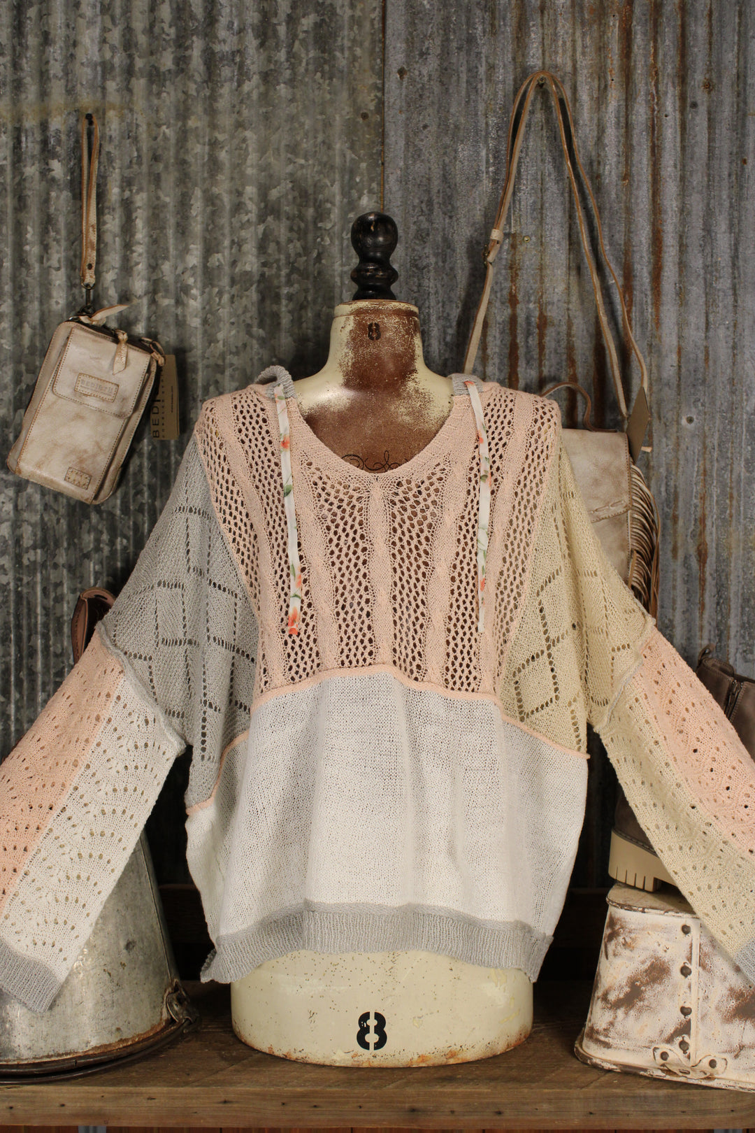 Soft Pastel Patchwork Pullover