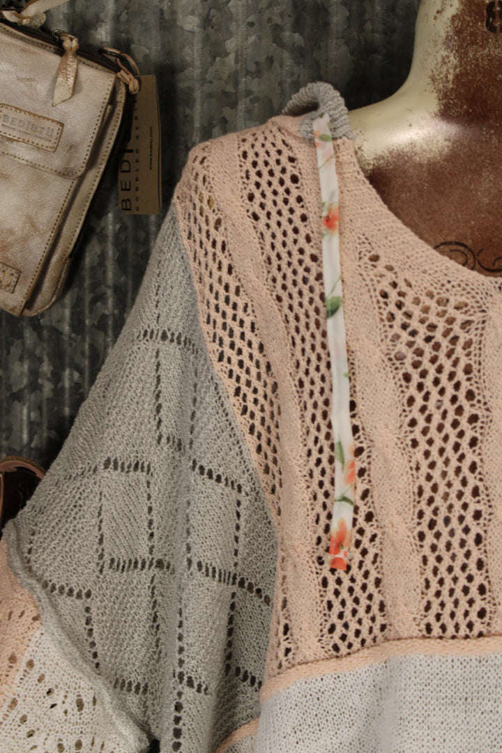 Soft Pastel Patchwork Pullover