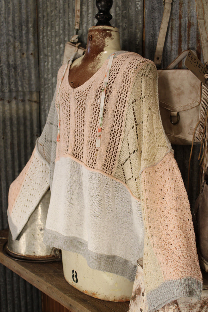 Soft Pastel Patchwork Pullover
