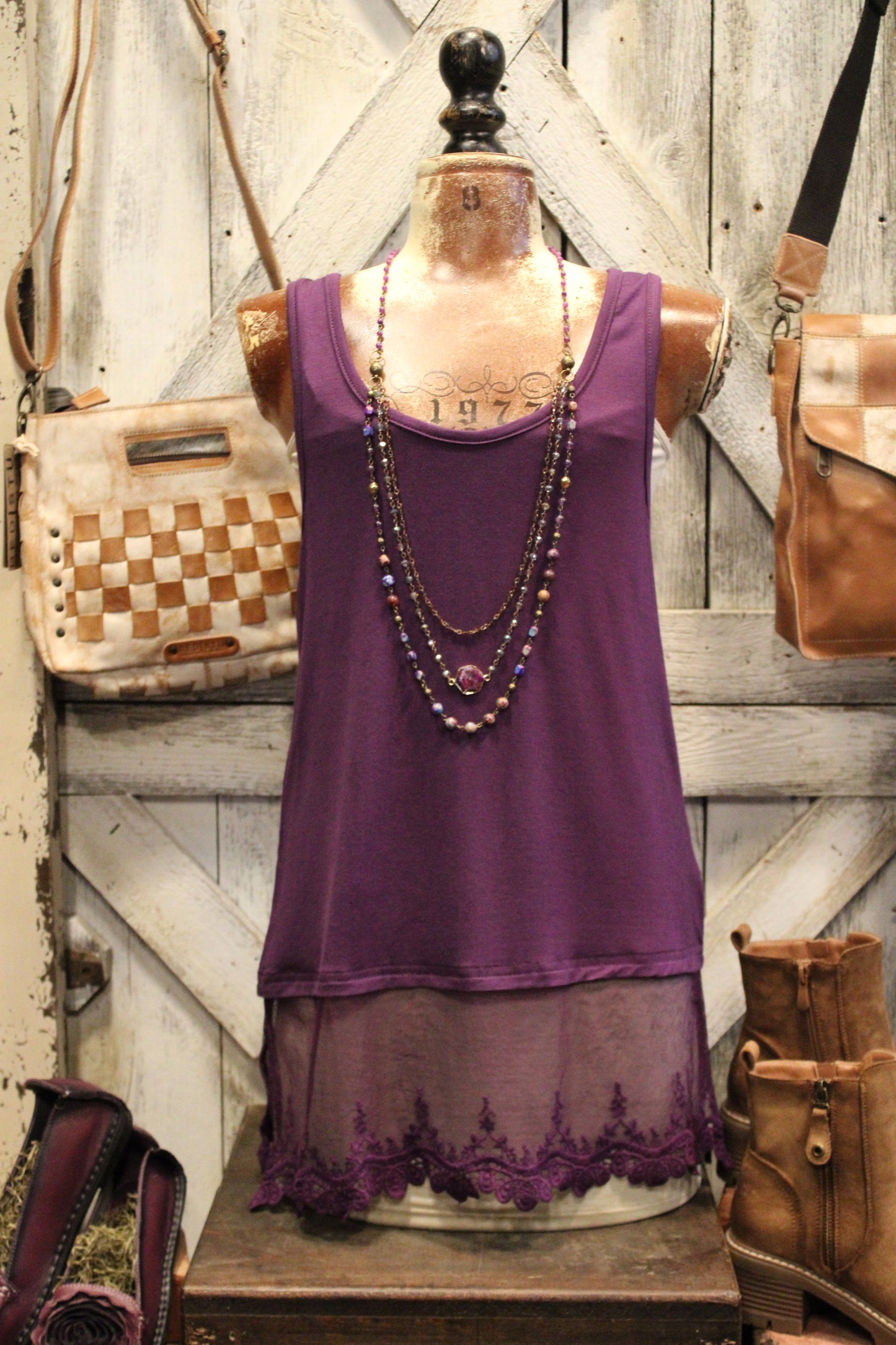 Skip Along Purple Lace Tank