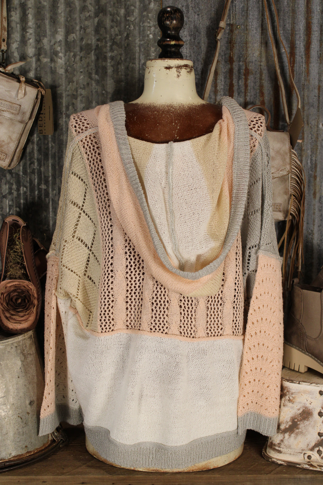 Soft Pastel Patchwork Pullover