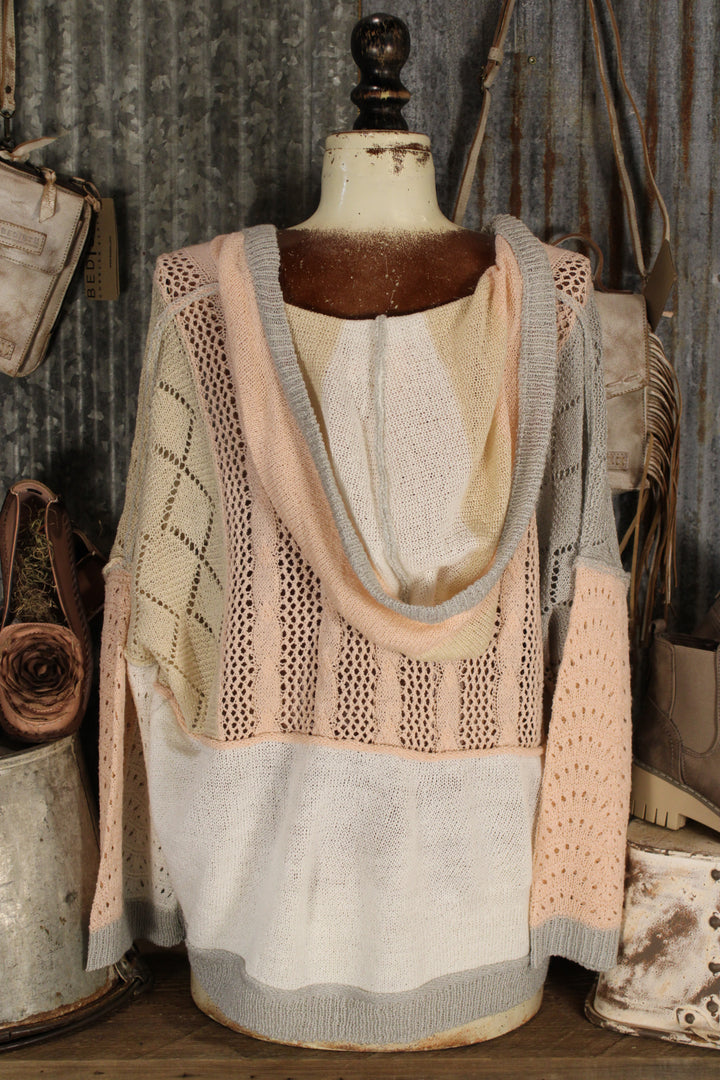 Soft Pastel Patchwork Pullover