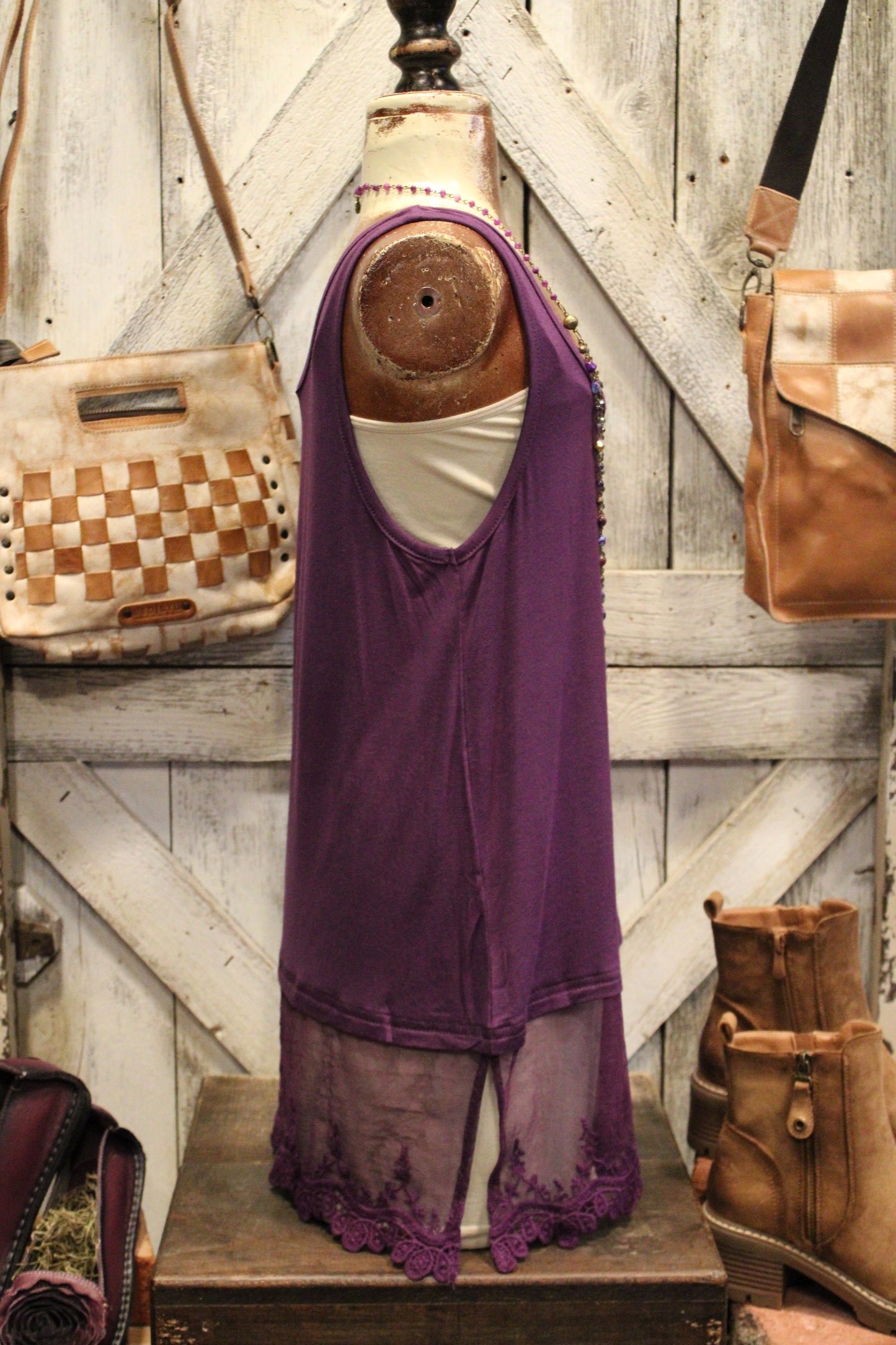 Skip Along Purple Lace Tank