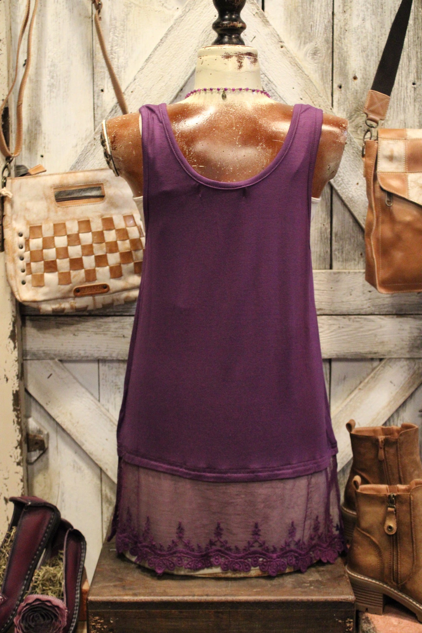 Skip Along Purple Lace Tank