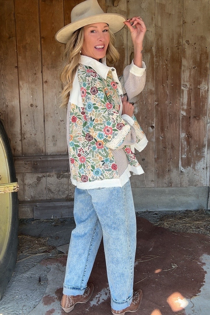 Petal Creek Button Up Top