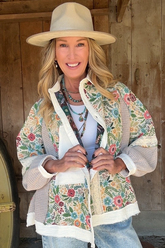 Petal Creek Button Up Top