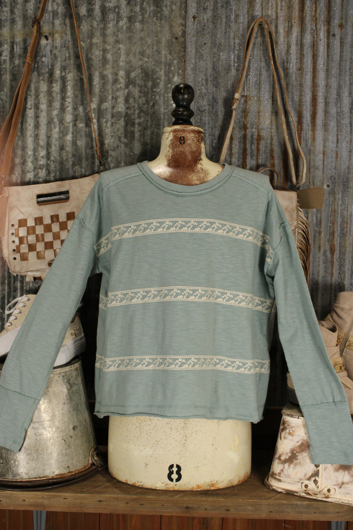 Petal Path Dusty Sage Top