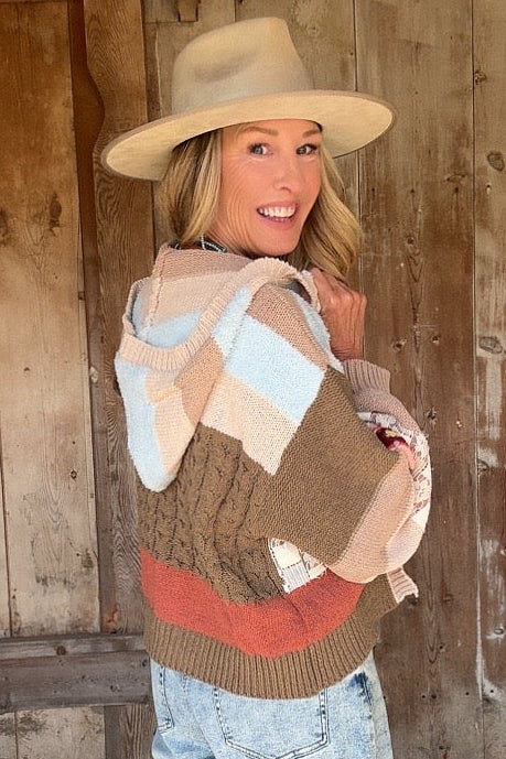 Cozy Bloom Hooded Cardigan