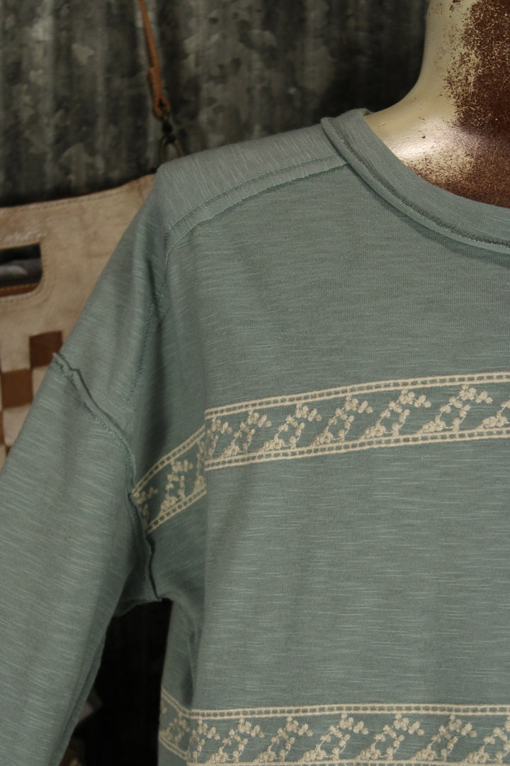 Petal Path Dusty Sage Top