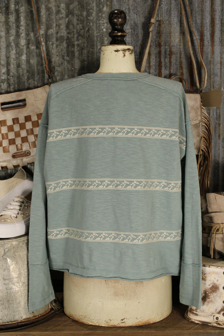 Petal Path Dusty Sage Top